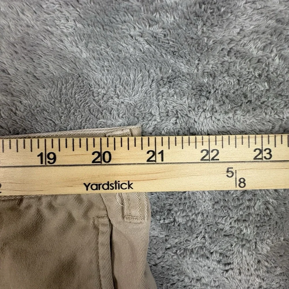 Lands End Men's 41.5 Beige Khaki Chino Shorts Traditional Fit Flat Front SEE DES